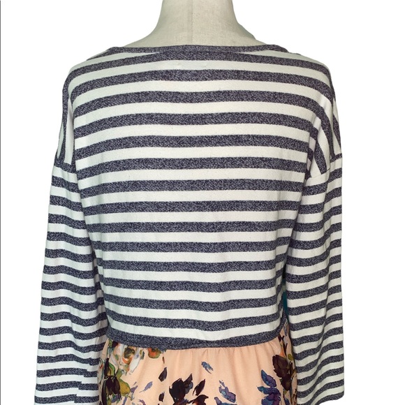 Anthropologie Postmark Ginny Striped & Floral Tunic Top - L - Picture 7 of 13